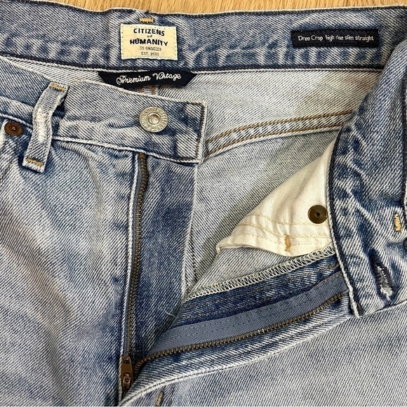 Citizens of Humanity Dree Crop High Rise Slim Straight Jeans - Picture 8 of 11